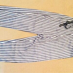 J. Crew Black and White Striped Pants